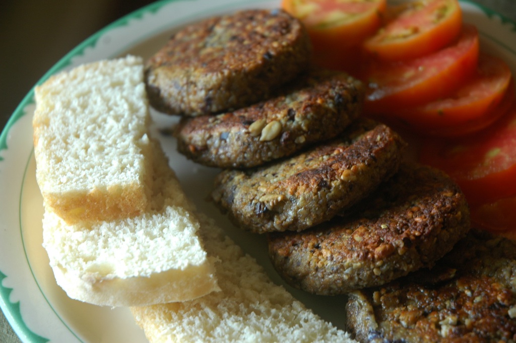 Eggplant Sunflower Seed Patties