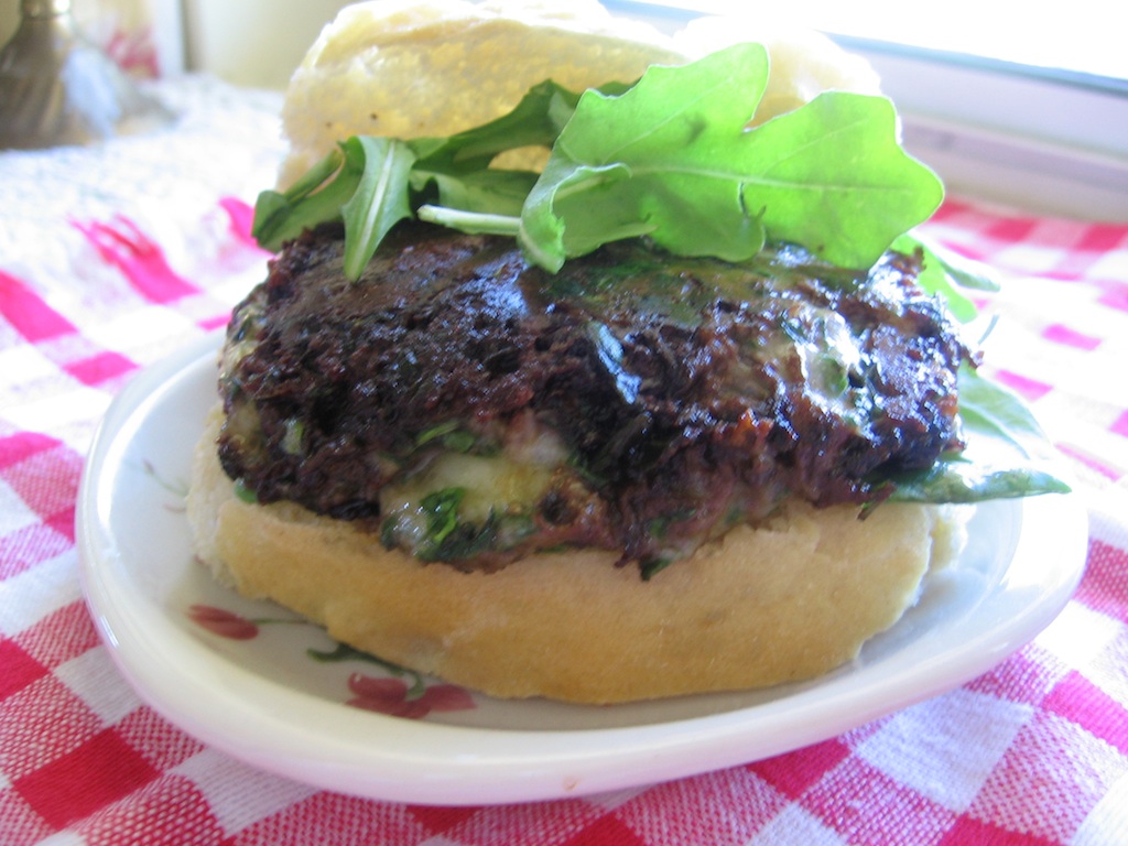 Vegetarian Arugula Burger